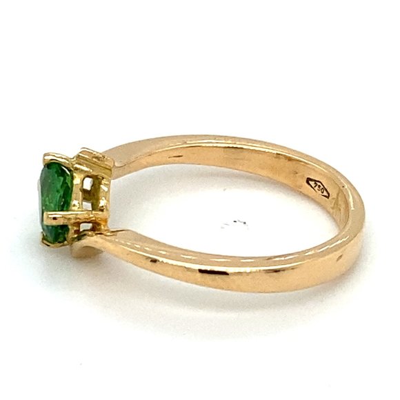Tsavorite Garnet .86ct Solid 18K Yellow Gold Ring - Picture 5 of 7